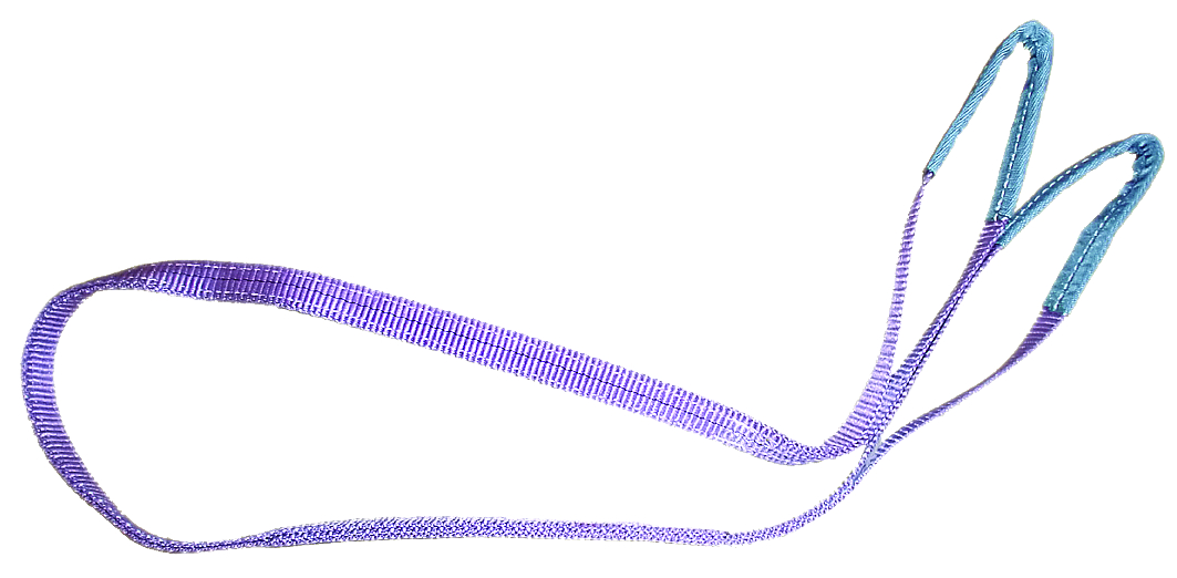 Hebeband 1000 kg Tragkraft, 1 Meter, zweilagig, Farbe violett, mit verstärkte Schlaufen
