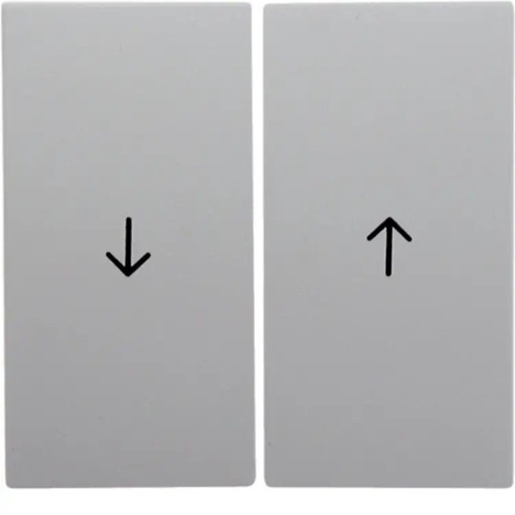 Wippe für Schalter und Taster 2-fach mit Symbol "Pfeil" S.1/B.3/B.7 polarweiß-matt