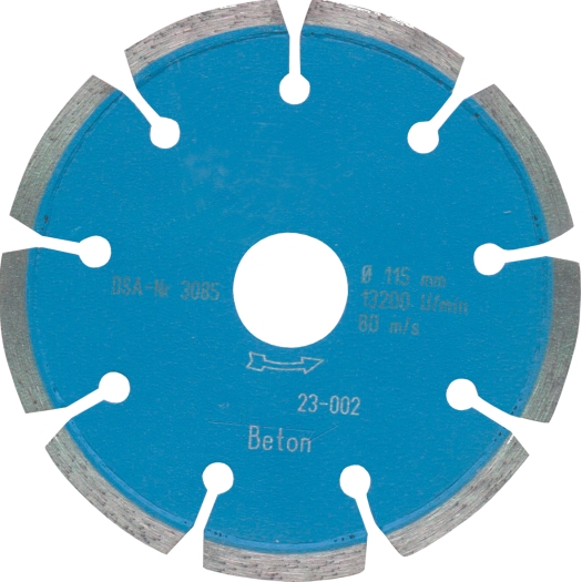 Diamant-Trennscheibe "BETON LC" Ø 125 mm, 9 Segmente 32 x 2 x 10 mm