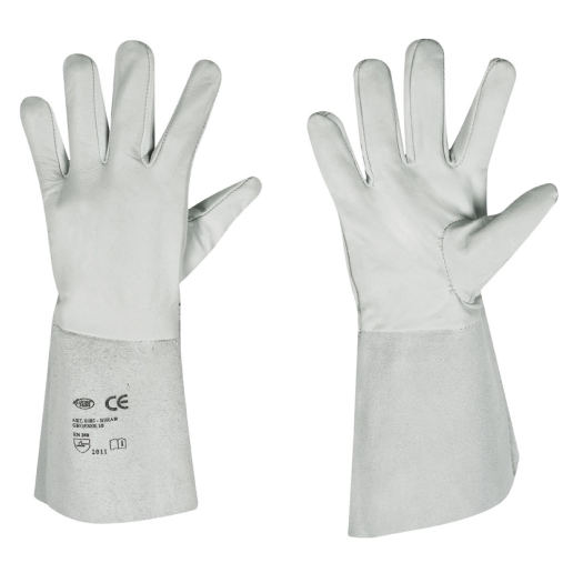 Handschuhe Gr.10, BIHAR NAPPA-LEDER, WEISS, CAT 2