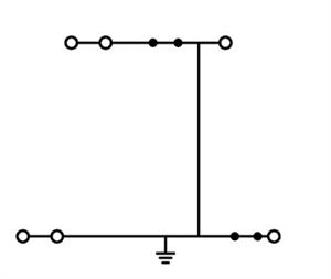 3-Leiter-Doppelstockklemme 6-Leiter-Schutzleiterklemme PE 2.5 mm² grün-gelb