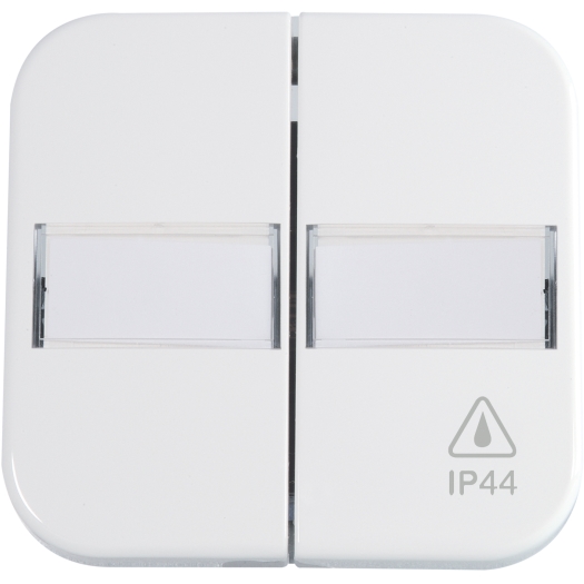 Serien-Wippe für Schalter und Taster mit Beschriftungsfeld IP44 reinweiß OPUS 1