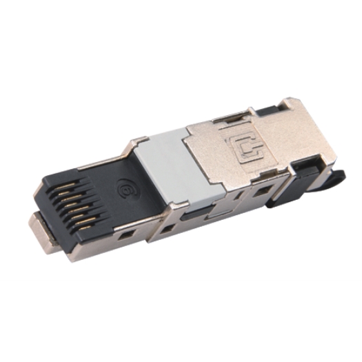 IP20 RJ45 feldkonfektionierbarer Stecker AWG22-26 Cat.6 Class EA(IEC) schwarz