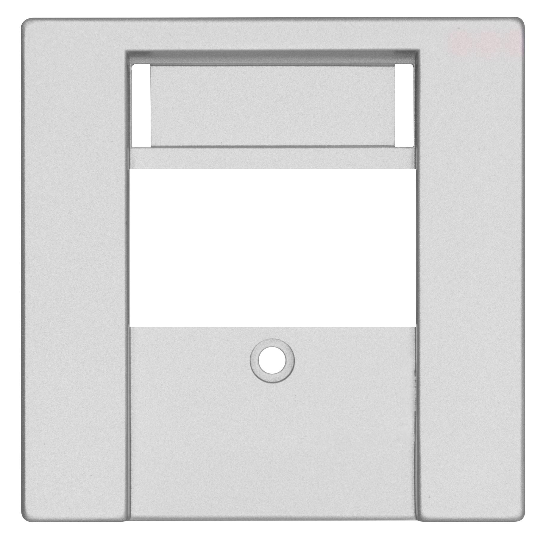 Abdeckungen für TAE/USB Ladesteckdose alu-silber-seidenglanz OPUS 55