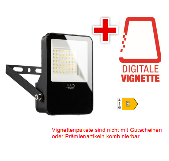 Vignetten-Paket 10 x LED-Fluter 30 W mit Digitaler Vignette 2025