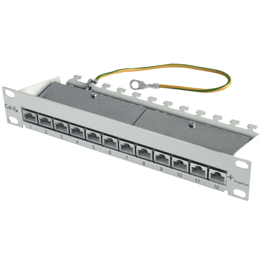 10 Mini Patch Panel MPP12-HS K Cat.6A(IEC)