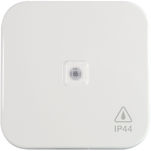 Flächenwippe für Schalter und Taster mit transparenter Linse IP44 alpinweiß OPUS 1