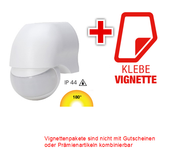 Vignetten-Paket 10 x AP/FR-Bewegungsmelder mit Klebe-Vignette 2025