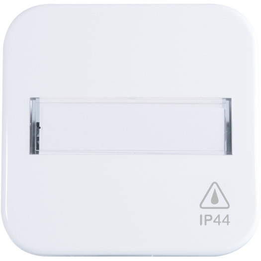 Flächenwippe für Schalter und Taster mit Beschriftungsfeld IP44 alpinweiß OPUS 1