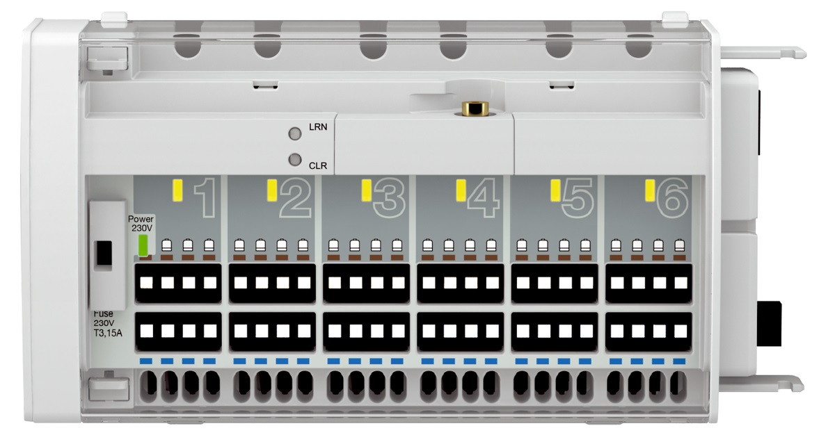 Reglermodul F6A mit externer Antenne, für 6 Regelkreise, Einzelraum-Temperaturregelung CosiTherm®