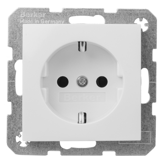 Schutzkontakt-Steckdose S.1/B.3/B.7 polarweiß-glänzend