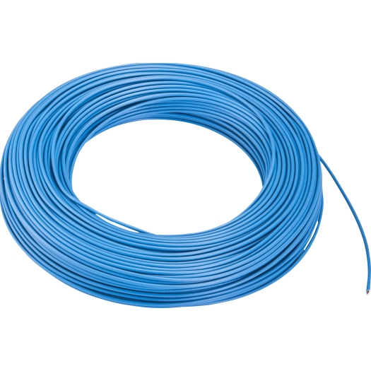 PVC-Aderleitung H07V-U 4,0starr, blau, 100m Ring