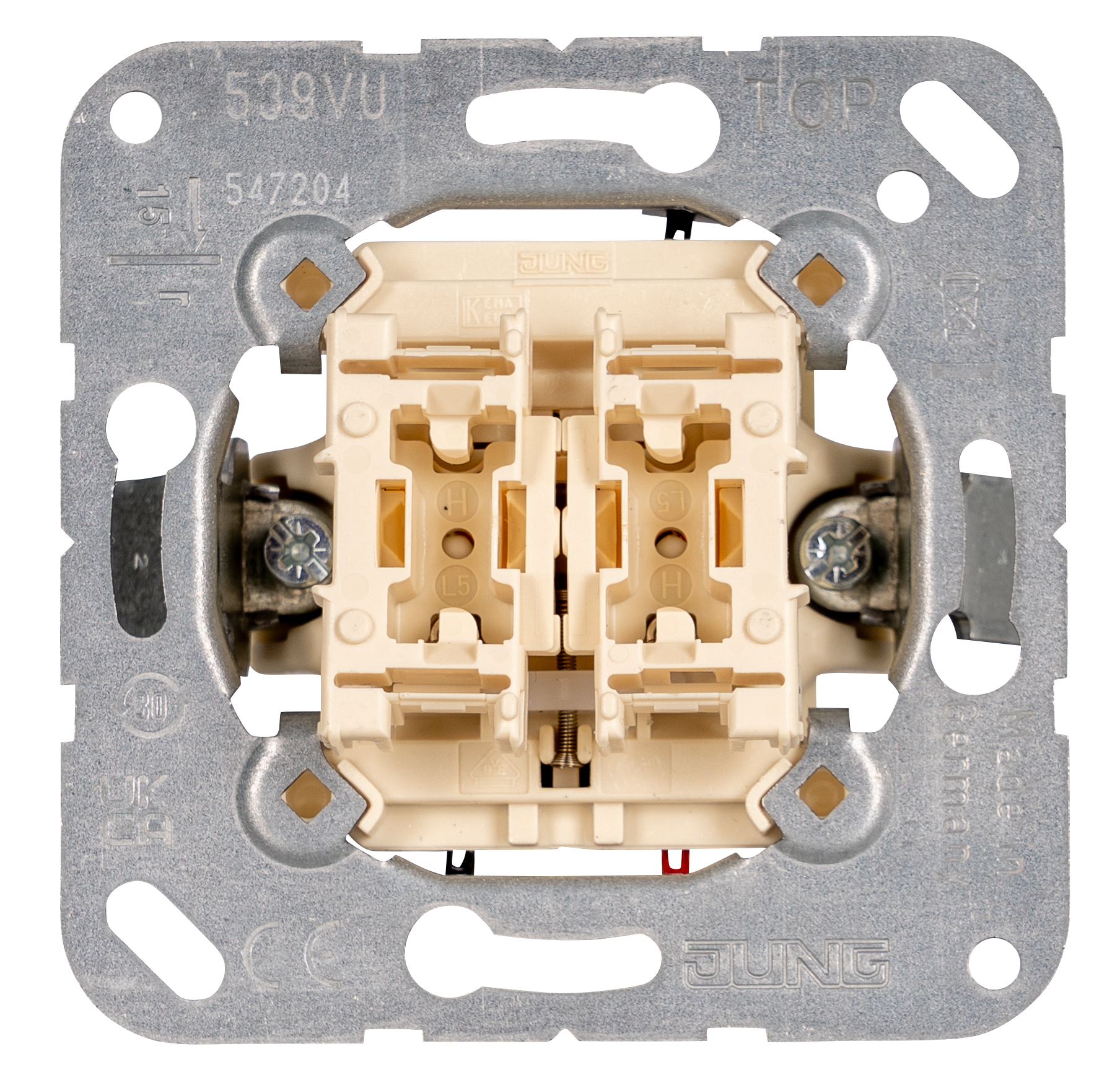 Jalousie-Taster 1-polig 10 AX 250 V ~