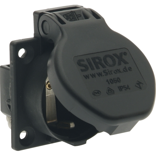 Schutzkontakt-Einbau-Steckdosen IP 54 mobil schwarz SiRoX
