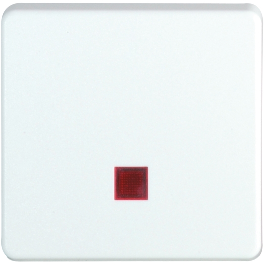 Flächenwippe für Schalter und Taster mit rotem Signalauge reinweiß OPUS-AQUA
