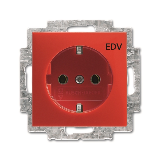 Schutzkontakt Steckdosen-Einsatz mit Aufdruck "EDV" 20 EUC/DV-917