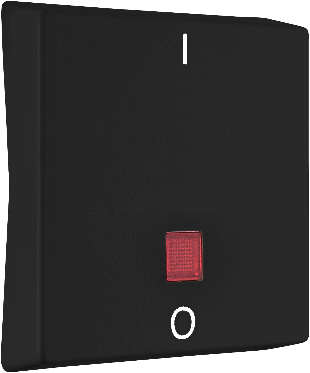 RESIST Flächenwippe "l-0" mit rotem Signalauge schwarz OPUS