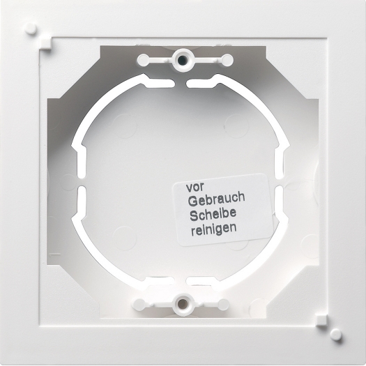 Aufputz-Gehäuse 1-fach in flacher Bauweise Standard 55 reinweiß-glänzend