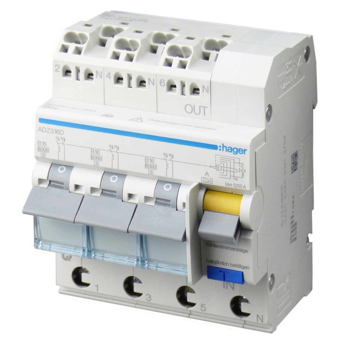 TAE-Steckdose 3 x 6NFN Modul-Einsätze weiß-matt