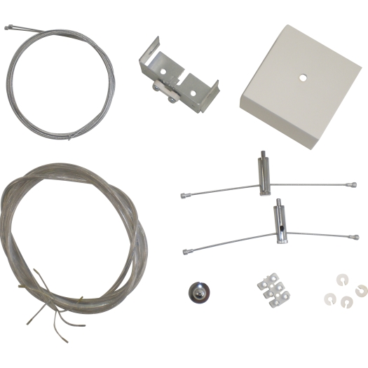 Zubehör zur Lichtbandmontage und Seilabhängung Stahlseilabhängungs-Set, silber