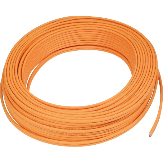 CAT 7 Datenleitung, orange Duplex, 100m Ring