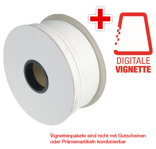 Vignetten-Paket 10 x 100 m Digital Koax-Kabel 100dB mit Digitaler Vignette 2025