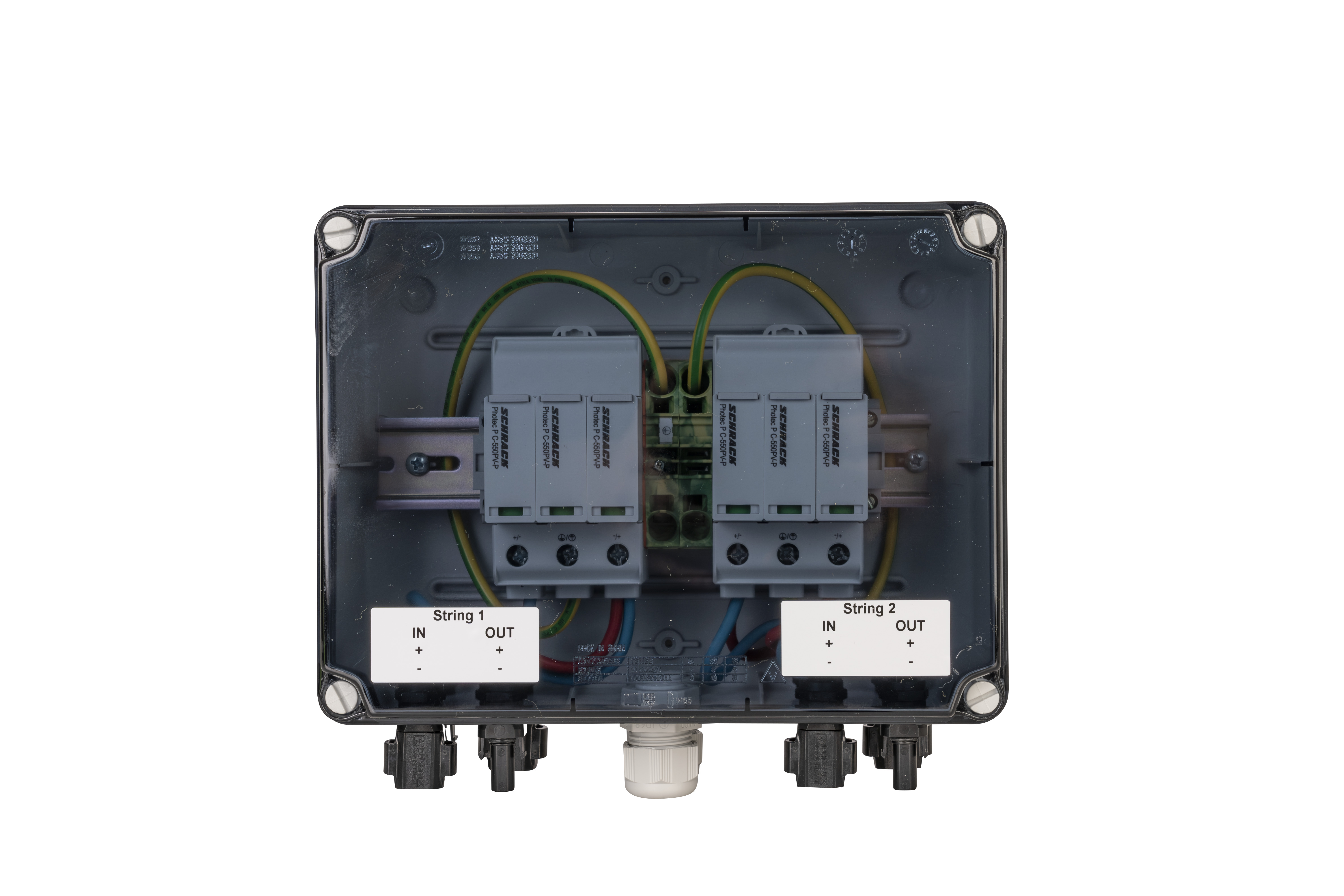 Generatorenanschlusskasten für PV-Anlagen bis 1.000 V DC, 1x 2 String, SUNCLIX-Steckverbinder, SiRoX